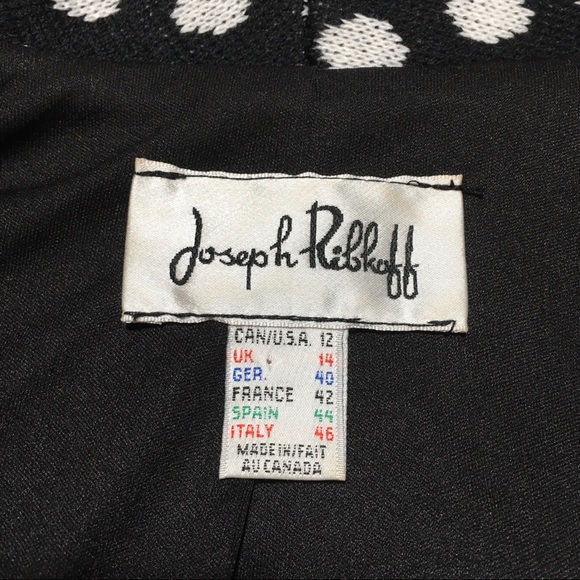 Joseph Ribkoff Sweater Jacket Polka Dots Sz 12 - Picture 6 of 8